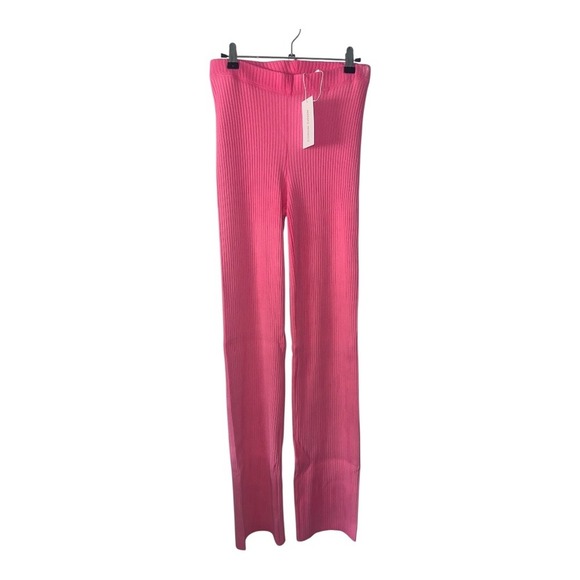 Cotton Citizen Pants - Revolve x Cotton Citizen Pink Ribbed Flare Lounge Pants, Small